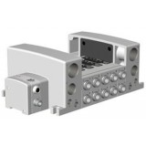 SMC solenoid valve 4 & 5 Port VQC VV5QC41-**S*, Base Mounted, Plug-in Unit, Decentralized Serial Wiring (EX500)